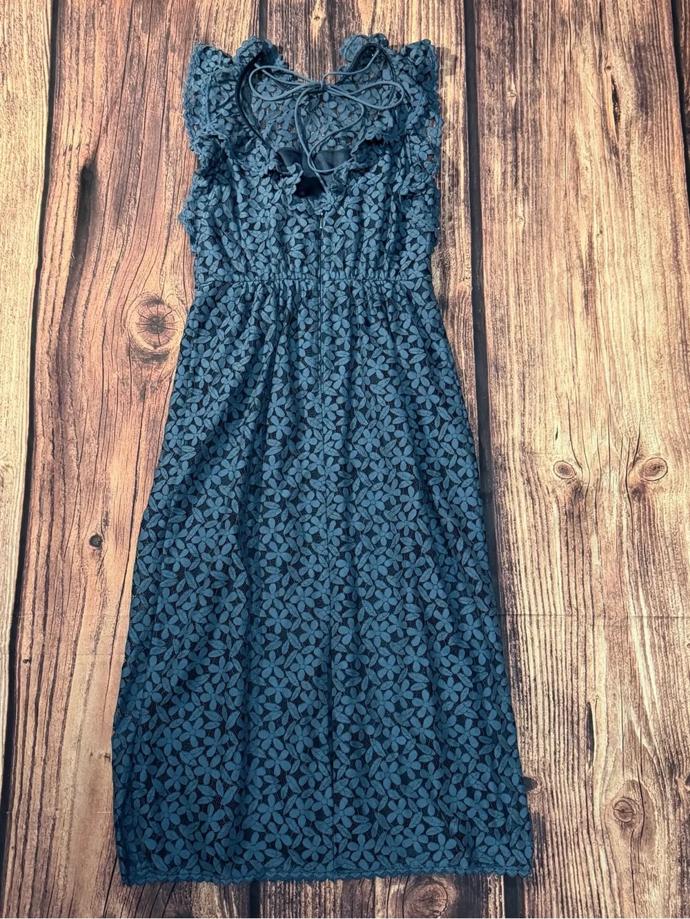 Kate Spade New York Navy Blue Floral Lace Dress Size 4